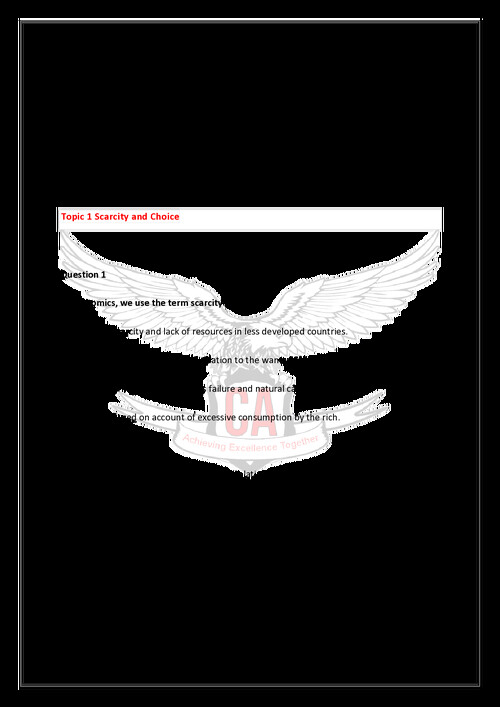 Economics Topic Wise Questions| By Test Series' 