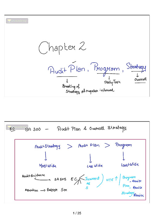 Audit plan, program and strategy, CA shantam gupta notes