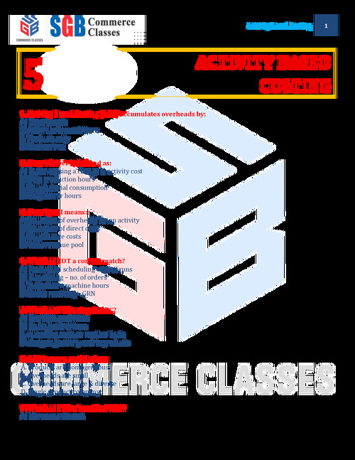 Mcq Test || Mock Test || ABC Costing || Cost Accounting || CA inter