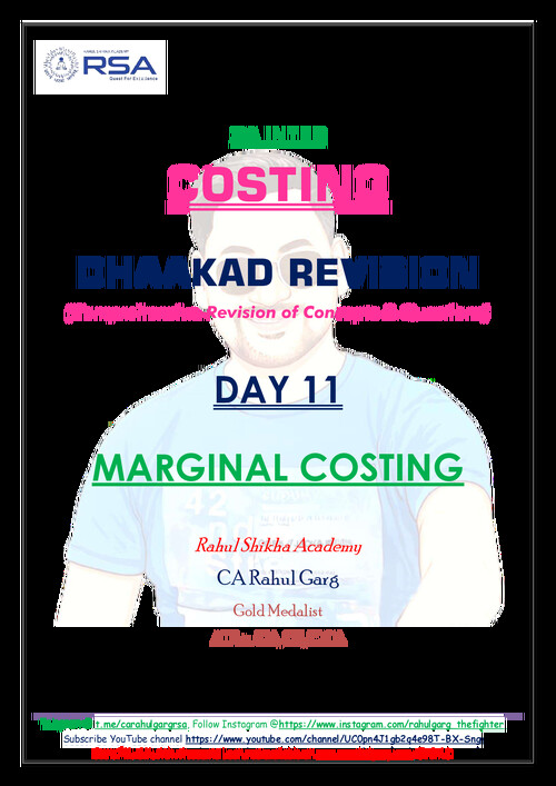 Marginal costing by rahul garg