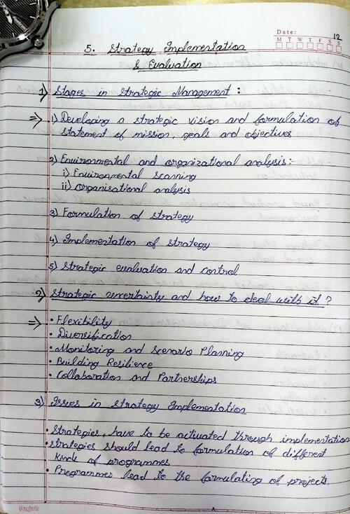 Last minute Revision of important points of SM
