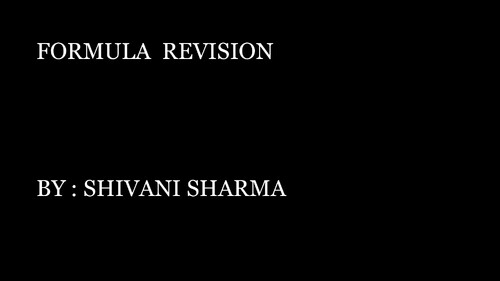 QA Formula Sheet | By Shivani Sharma 