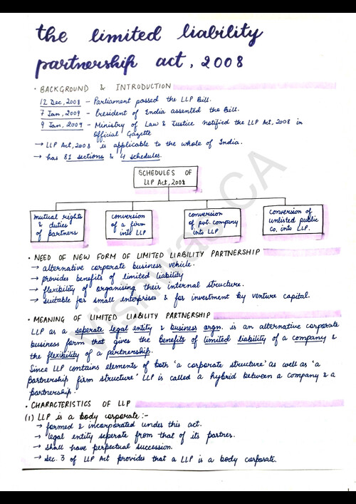 The LLP ACT 2008 NOTES