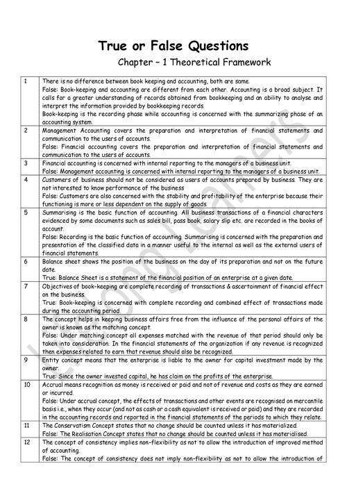 Accounts true or false combined notes
