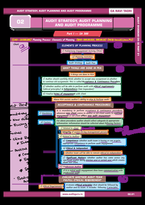 CA inter audit chart book 