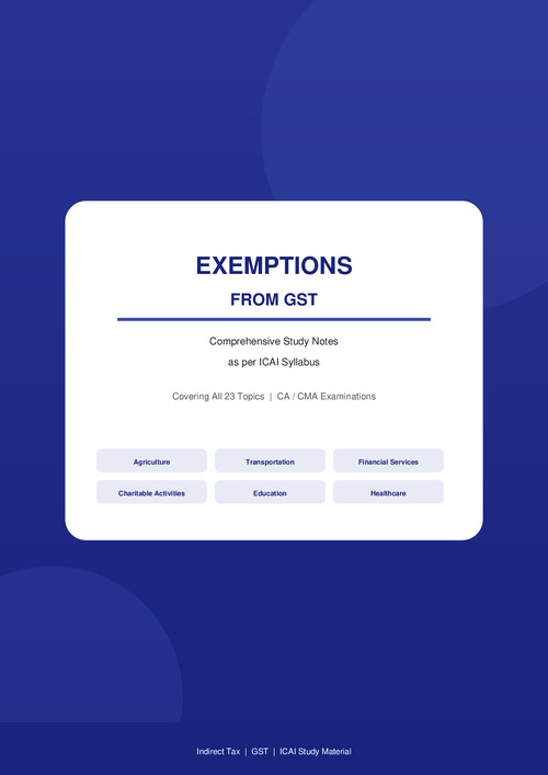 Gst exemption detailed notes 