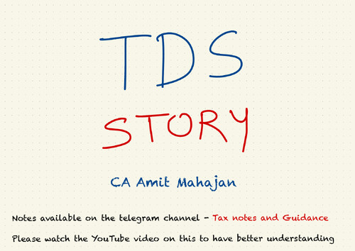 TDS MEMORY TECHNIQUES BY CA AMIT MAHAJAN 