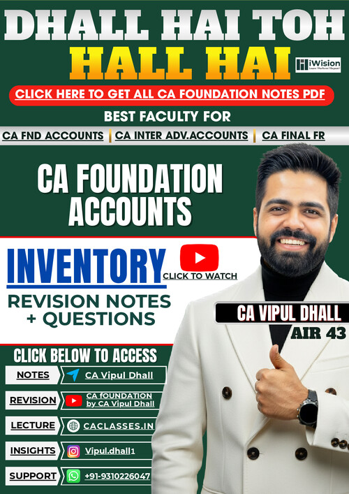 CA Foundation Accounts - Inventory Notes by CA Vipul Dhall 
