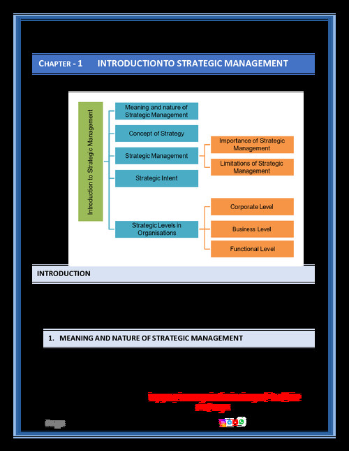 Strategic management  chapter 1