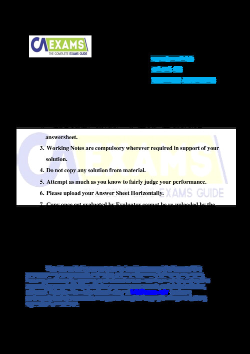 Business Laws Mock Test paper -2
100 Marks 