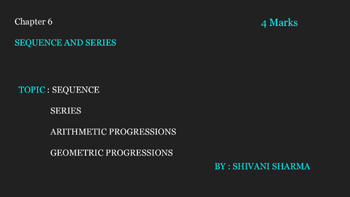 Sequence and series  all concept  + Most imp MCQS || Relevant for may attempt and onwards 

●KISI KO PW KE LEC  FREE OF COST CHAHIYE  ??
9,☆DM ME ON TG - @DpandeyRrrrr