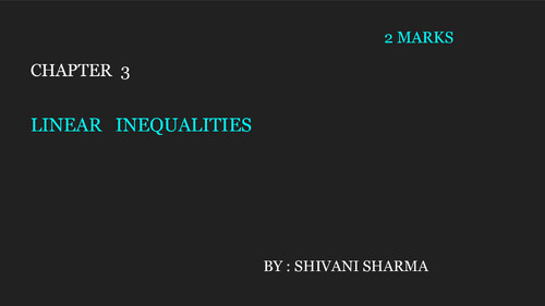 Linear inequalities  all concept + Most imp ||MCQS relevant for may attempt and onwards 

●KISI KO PW KE LEC  FREE OF COST CHAHIYE  ??
☆DM ME ON TG - @DpandeyRrrrr