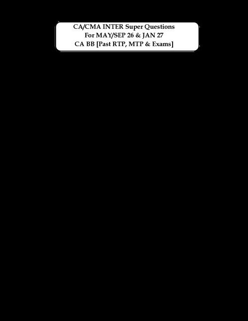 Bb sir 
Ca inter super question DT