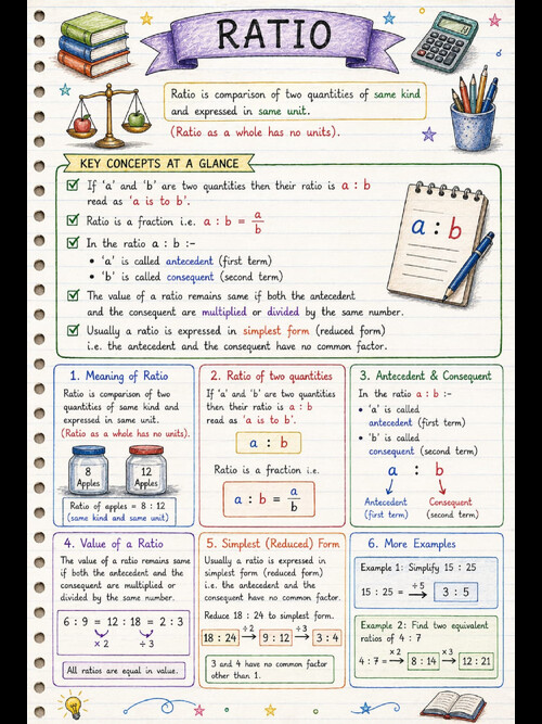 CA foundation 
Quantitative aptitude 
Ratio, proportion, indices & logarithm 
And if u liked it and want more and more such CA foundation study material based content notes of all 4 papers in an attractive and interesting pattern, then do hurry up and join our whatsapp group and instagram account to get fast access to all such new, interesting and attractive contents!!!! 