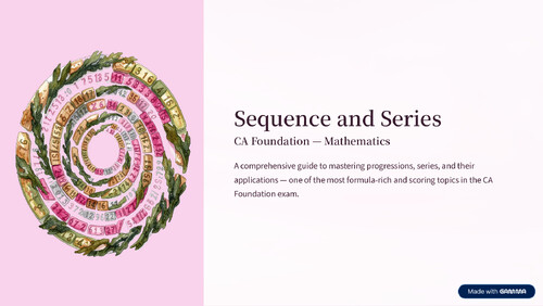 Sequence and Series Chapter revision notes with questions all concepts are cleared 