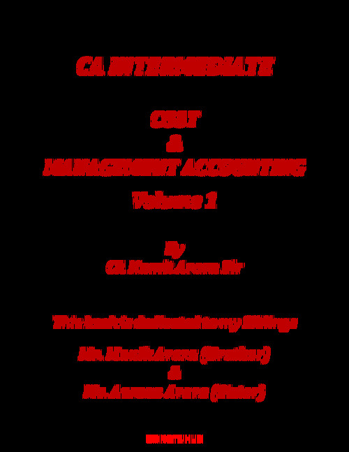 Namit arora sir costing question bank volume 1