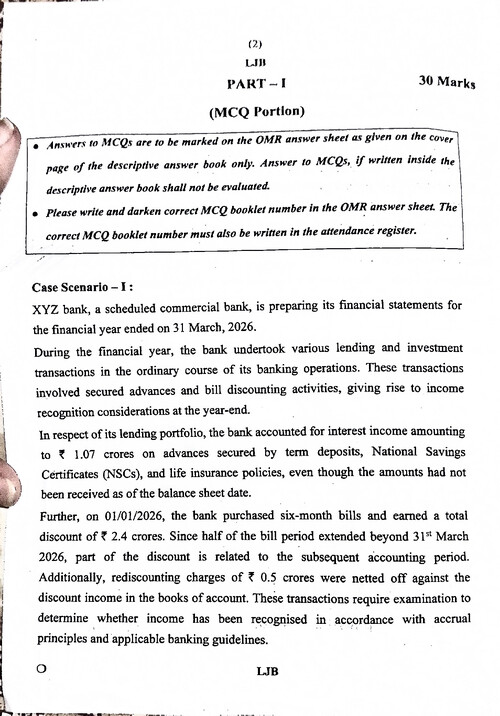 #May2026 
#CA INTER Auditing Question Paper with Mcq's booklet 