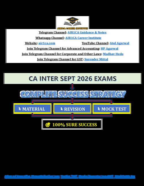 CA INTER 
SEP 26 REVISION STRATEGY 
BY AIR 1 CA INSTITUTE 