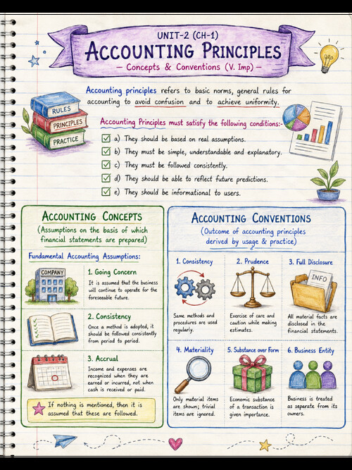 CA foundation 
Accounting 
Theoretical framework 
Accounting concepts, principles and conventions 