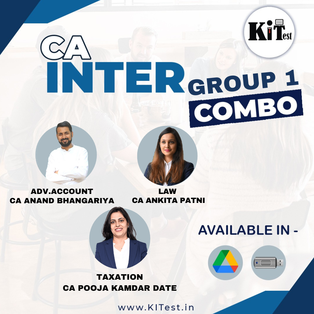 CA Inter Group 1 Full Lectures Combo CA Anand Bhangariya, CA Ankita Patni, CA Pooja Kamdar Date (SPC Combo)