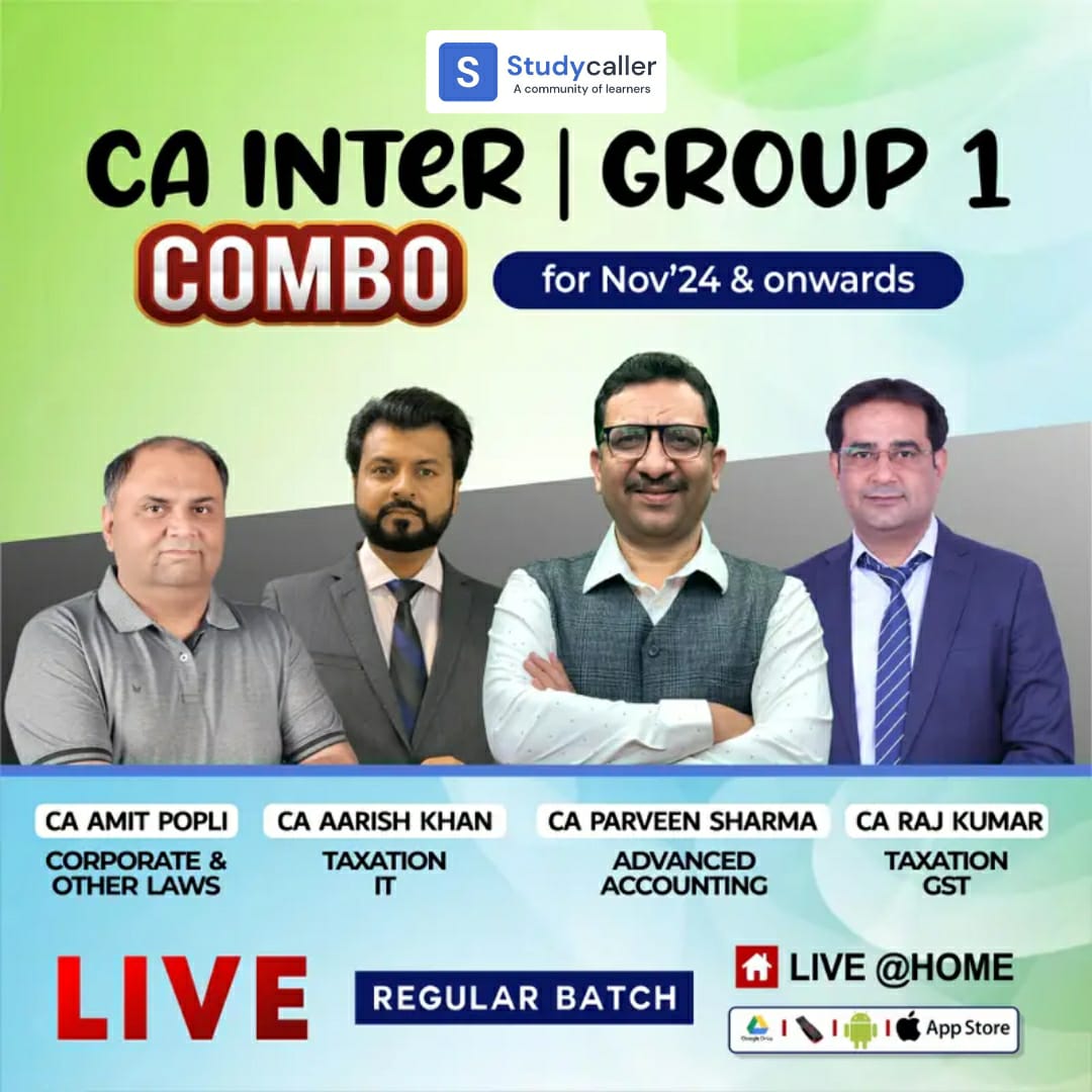 CA Inter Group -1 Combo ADV ACC, LAW and IT and GST (FEB 24 LIVE Batch)