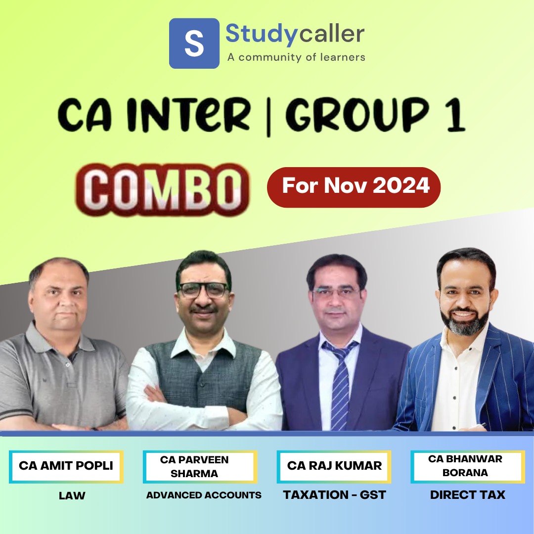 CA Inter Advanced Accounts, Taxation and Law Full Course Combo By CA Parveen Sharma, CA Bhanwar Borana (BB Sir) and CA Rajkumar and CA Amit Popli