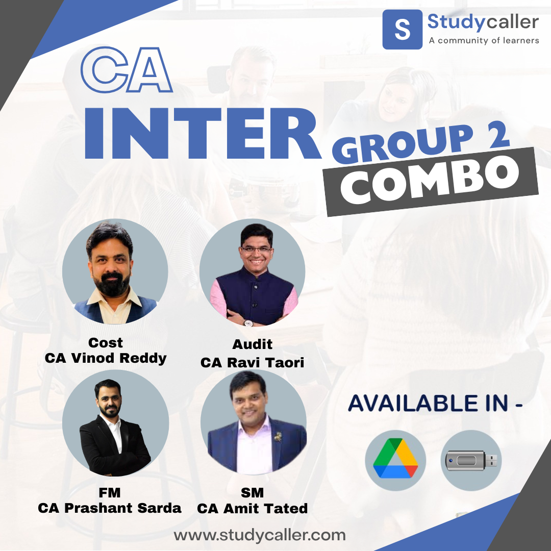 CA Inter Group 2 (Costing, Audit and FM SM) Combo New Syllabus Regular Batch by Vinod Reddy, Ravi Taori, Prashant Sarda and Amit Tated