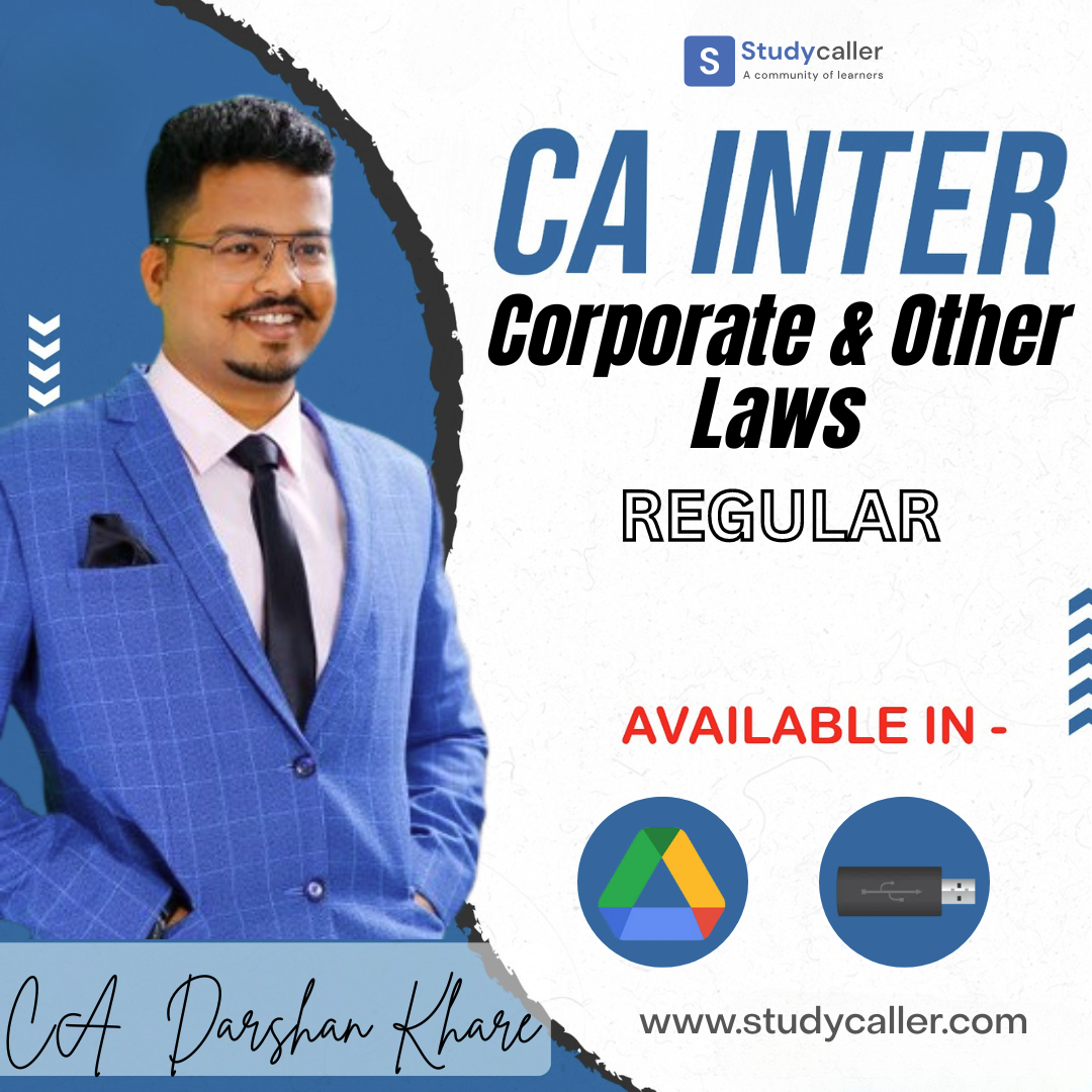 CA Inter Corporate and Other Law New Syllabus Regular Batch By CA Darshan Khare