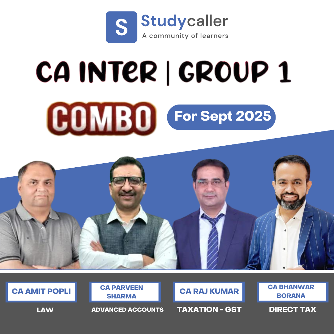 CA Inter Advanced Accounts, Taxation and Law Full Course Combo By CA Parveen Sharma, CA Bhanwar Borana (BB Sir) and CA Rajkumar and CA Amit Popli