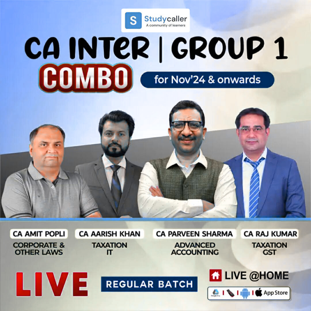 CA Inter Group -1 Combo ADV ACC, LAW and IT and GST 