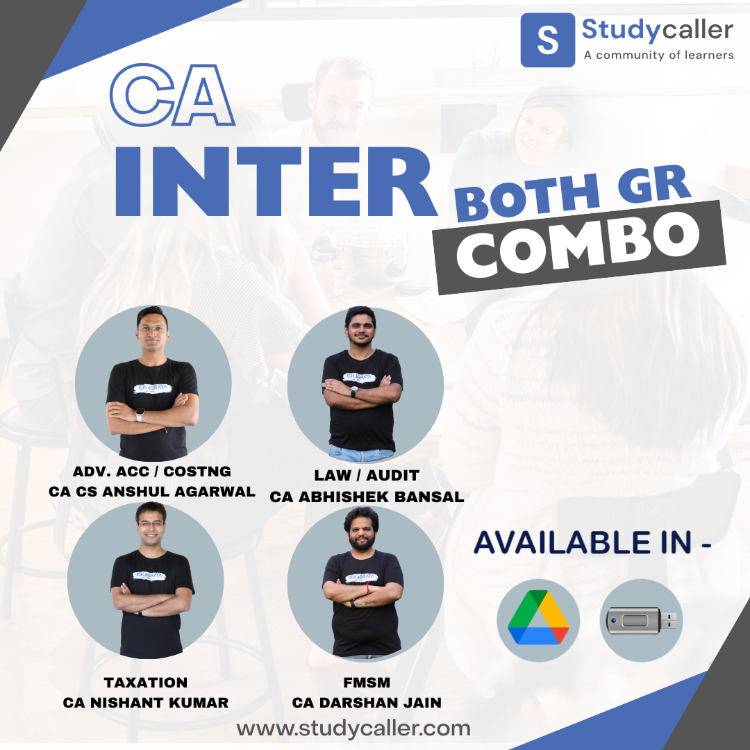 CA Inter Both Group New Syllabus Combo Batch By CA CS Anshul Agrawal, CA Abhishek Bansal, CA Nishant Kumar, CA Darshan Jain